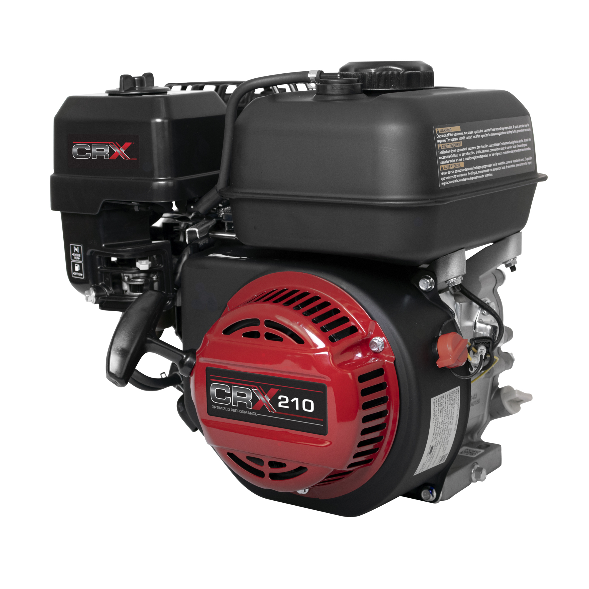 CRX210 Horizontal-Shaft Gas Engine: 208cc, 3/4in. Shaft, Recoil Start